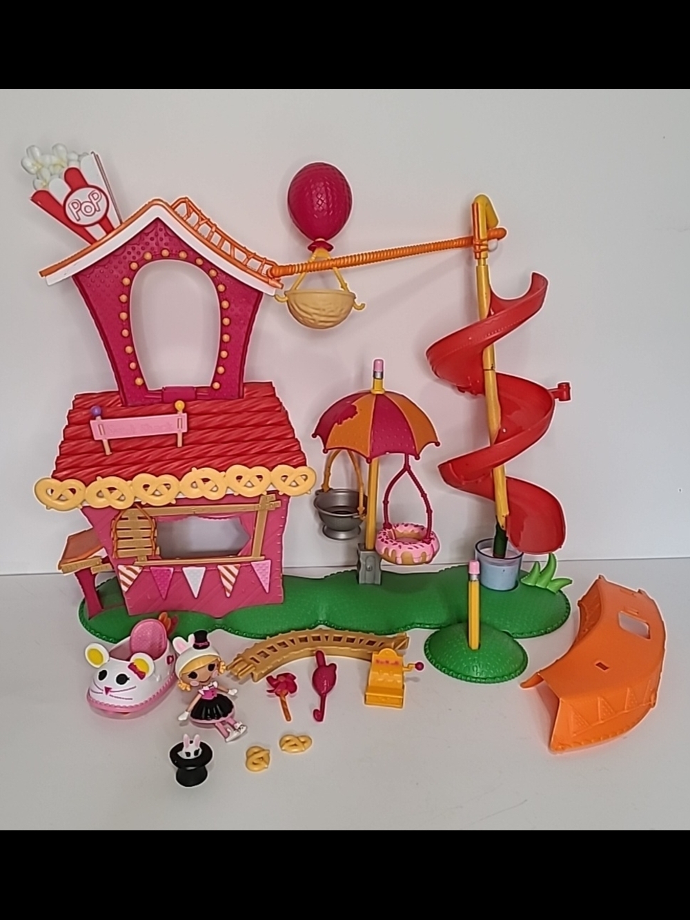 Lalaloopsy Silly Fun House Park Roller Coaster Playset Near Complete.